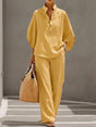 Relaxte Co-Ord Set met Wijde Pijp voor Dames