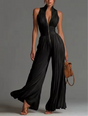 Jumpsuit met Wijde Pijp en Plooien voor Dames